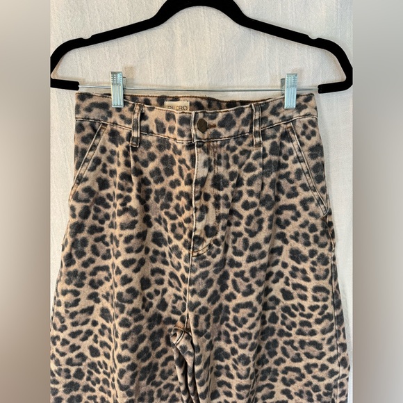 Anthropologie Pilcro leopard print Wide-Leg denim - Picture 3 of 12
